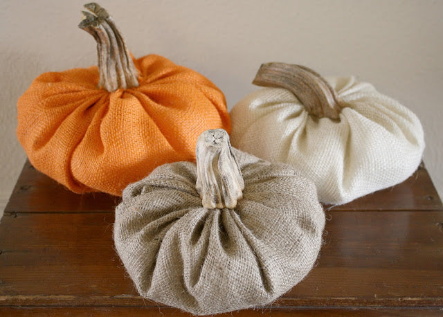 DIY Burlap Pumpkins