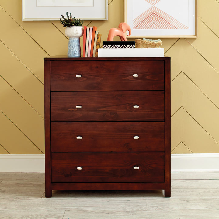 Modeno 4-Drawer Dresser, espresso/pine, Dressers, by Epoch Design