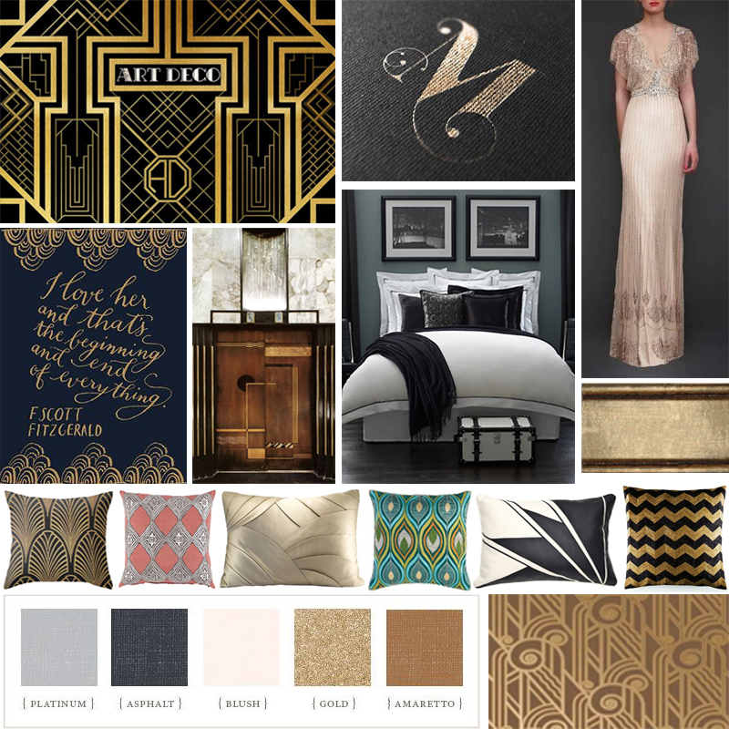 Art Deco Interior Design Mood Board Great Gatsby Room