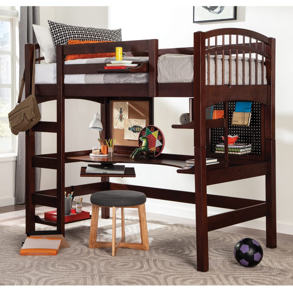 Mckenzie Hardwood Study Loft Bed  Epoch Design